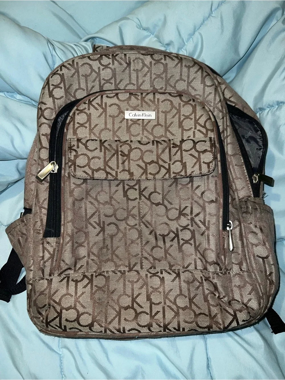 Calvin Klein Brown Monogram Backpack